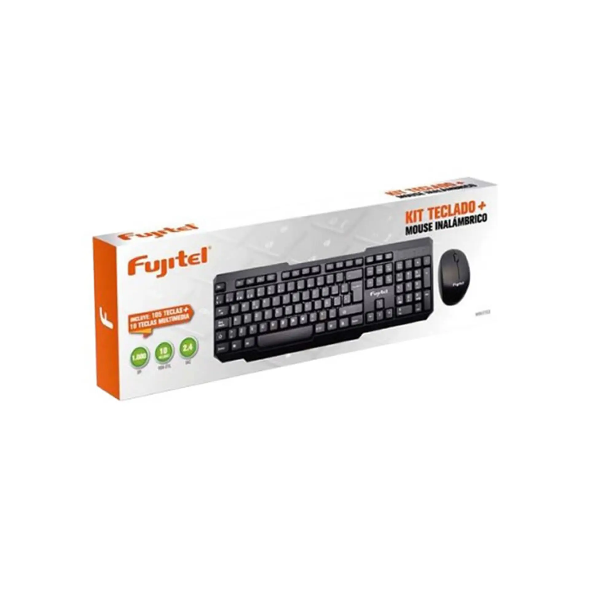 Kit Combo Teclado y Mouse inalambrico Fujitel 2