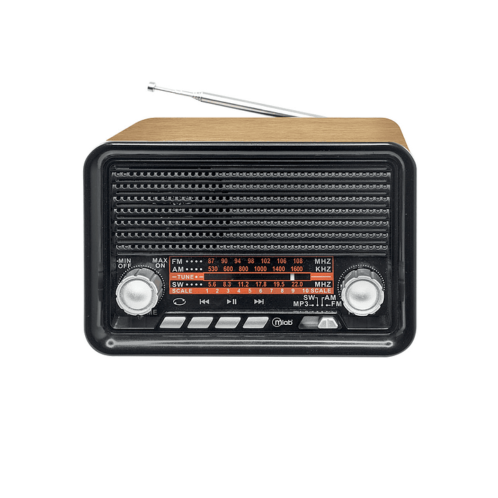 Mini Radio Retro BT Recargable Mlab Kross 1
