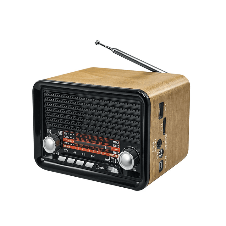 Mini Radio Retro BT Recargable Mlab Kross 2