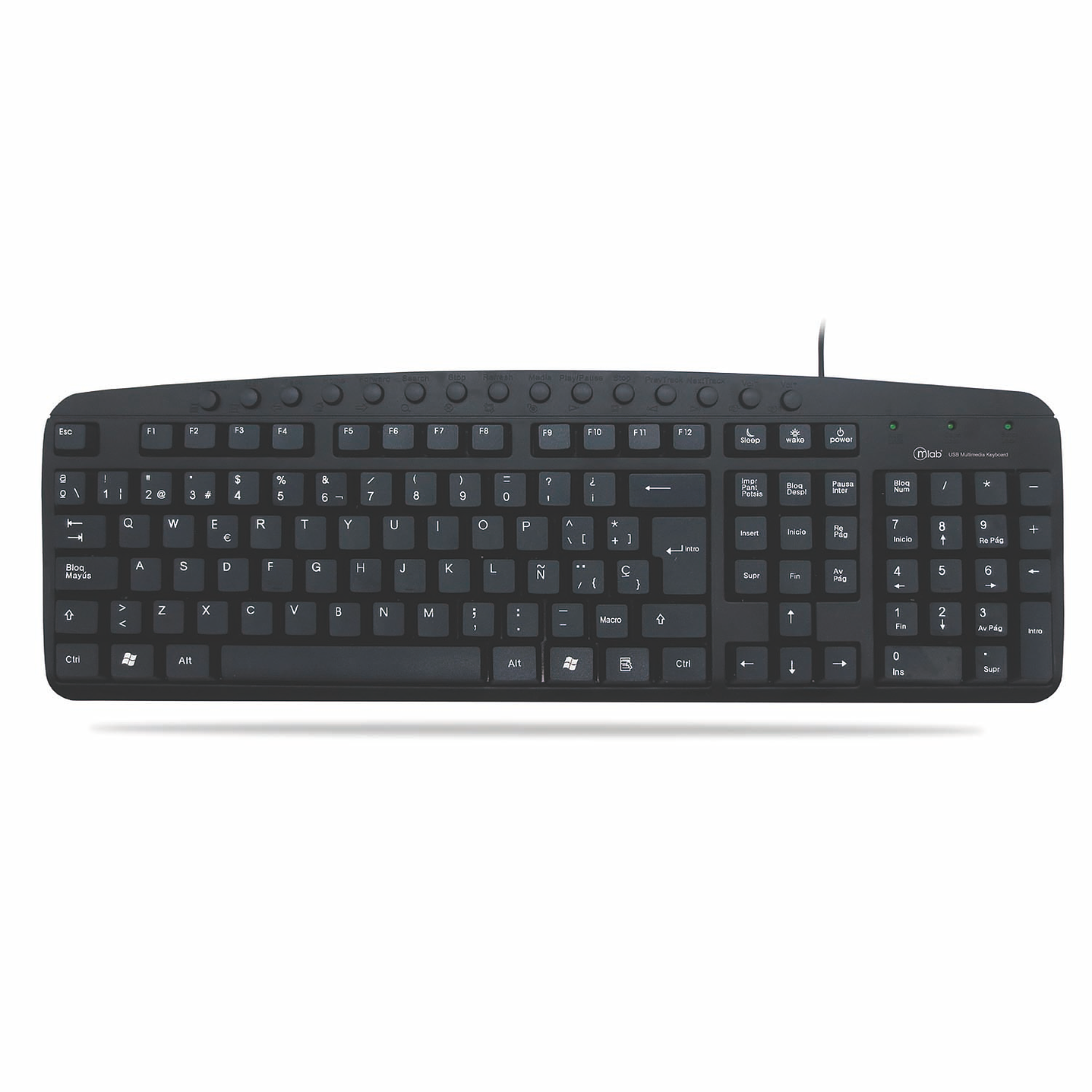 Teclado Multimedia Mlab Querty Español Usb 1
