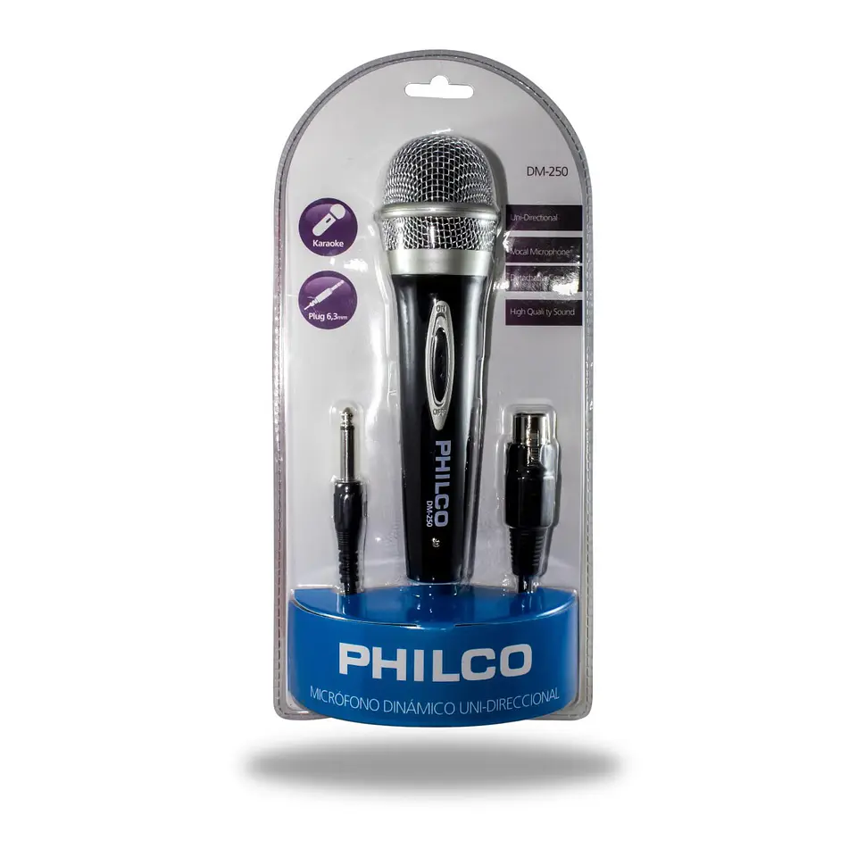 Microfono Alambrico Philco Unidireccional Karaoke 4