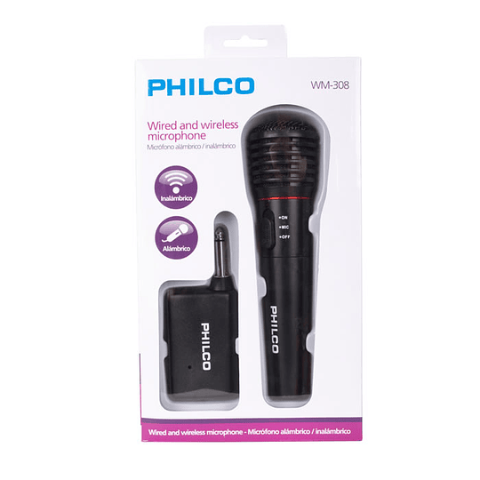 Microfono alambrico inalambrico Philco WM308