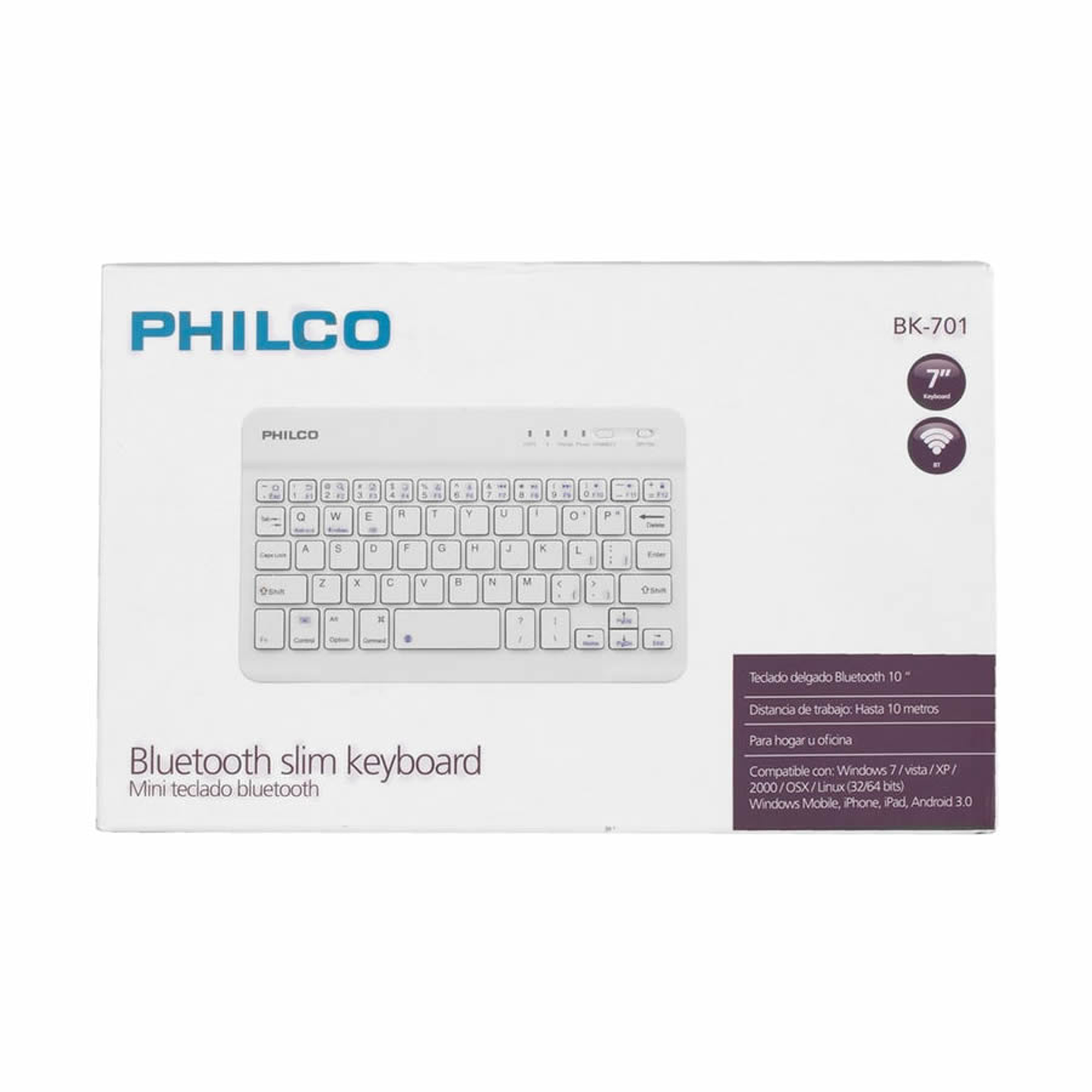 Mini Teclado Bluetooth Philco 7 Pulgadas 2
