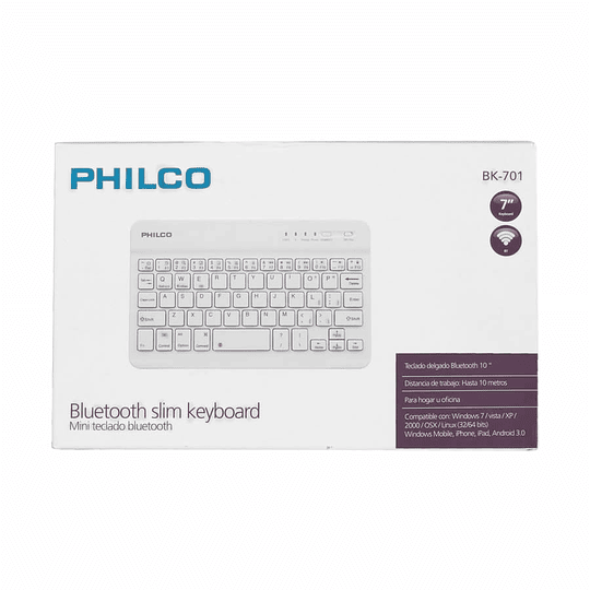 Mini Teclado Bluetooth Philco 7 Pulgadas
