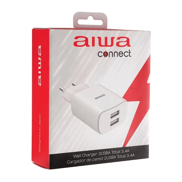 Cargador Pared Aiwa Doble USB 3.4A 3