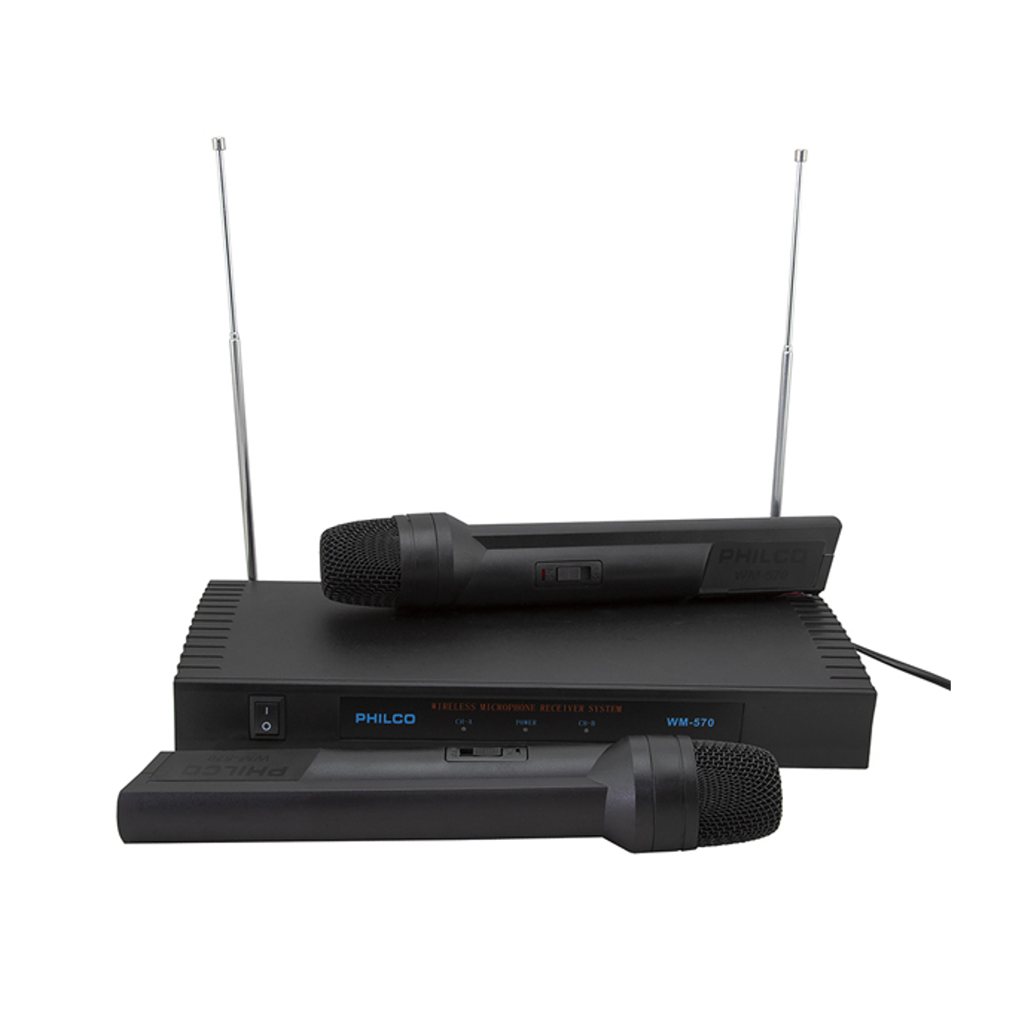 Pack 2 Micrófonos Inalambricos VHF Philco WM570 1