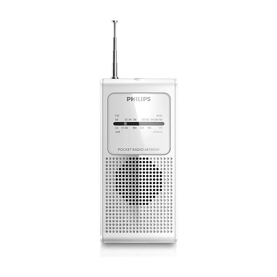 Radio Portatil Philips de Bolsillo AM FM Blanca
