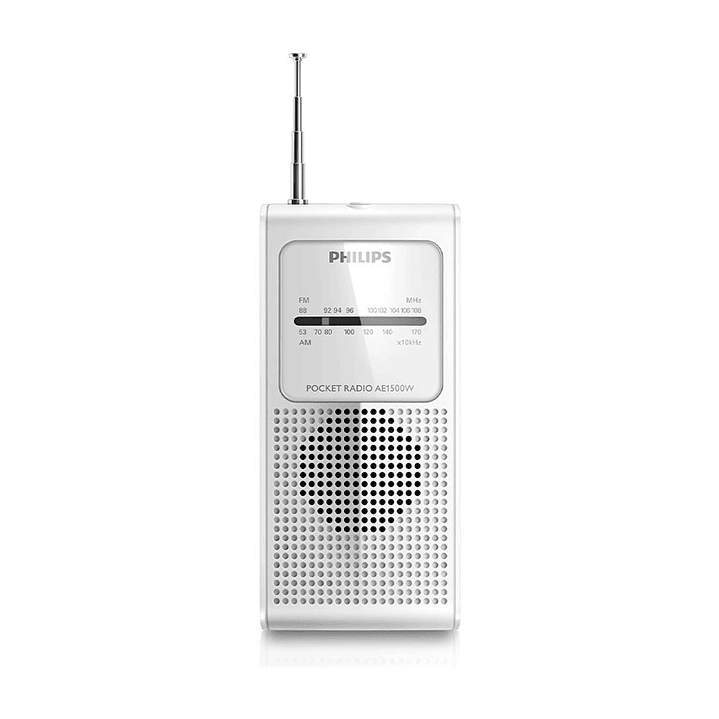 Radio Portatil Philips de Bolsillo AM FM Blanca 1