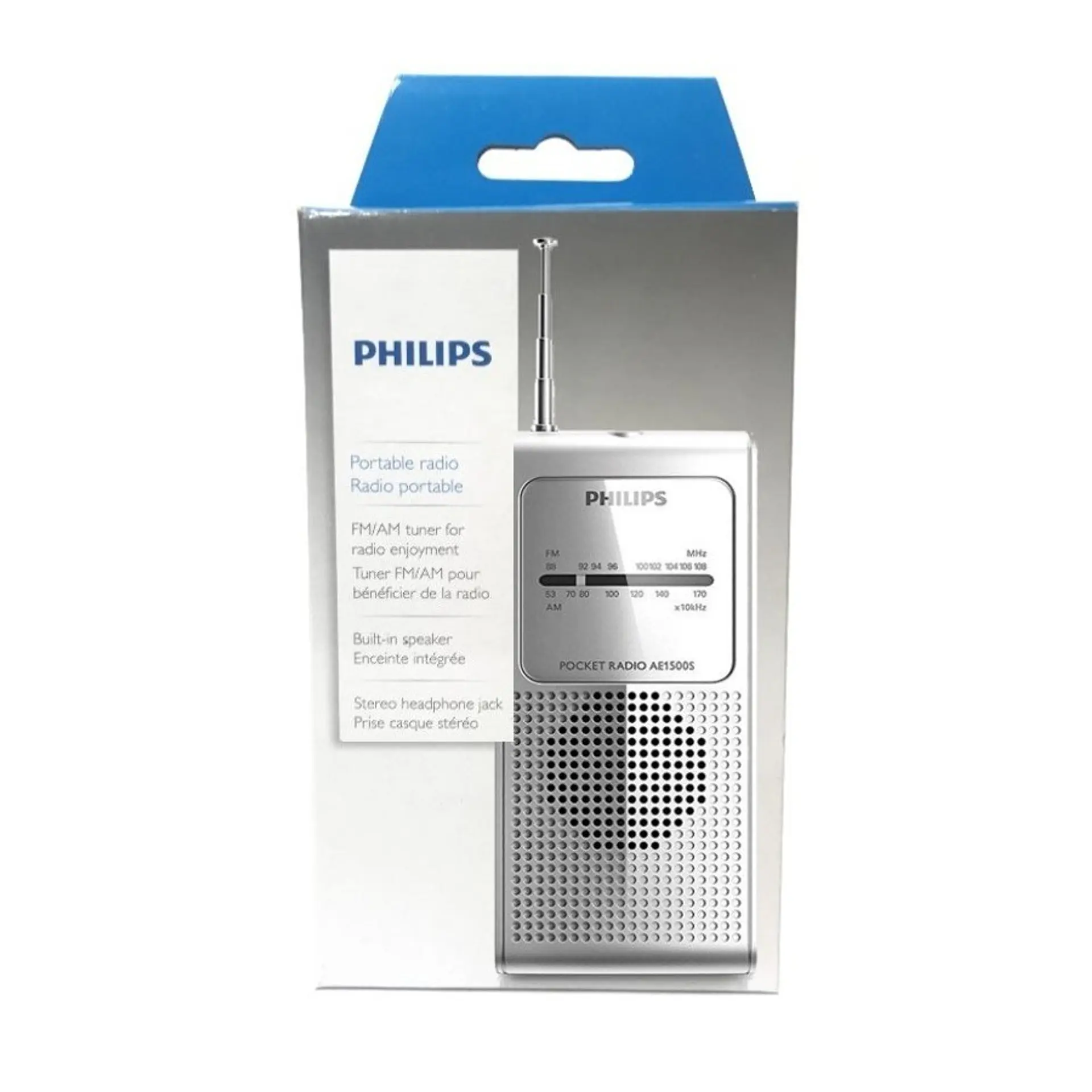 Radio Portatil Philips de Bolsillo AM FM Blanca 2