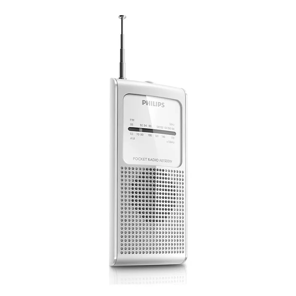Radio Portatil Philips de Bolsillo AM FM Blanca 3