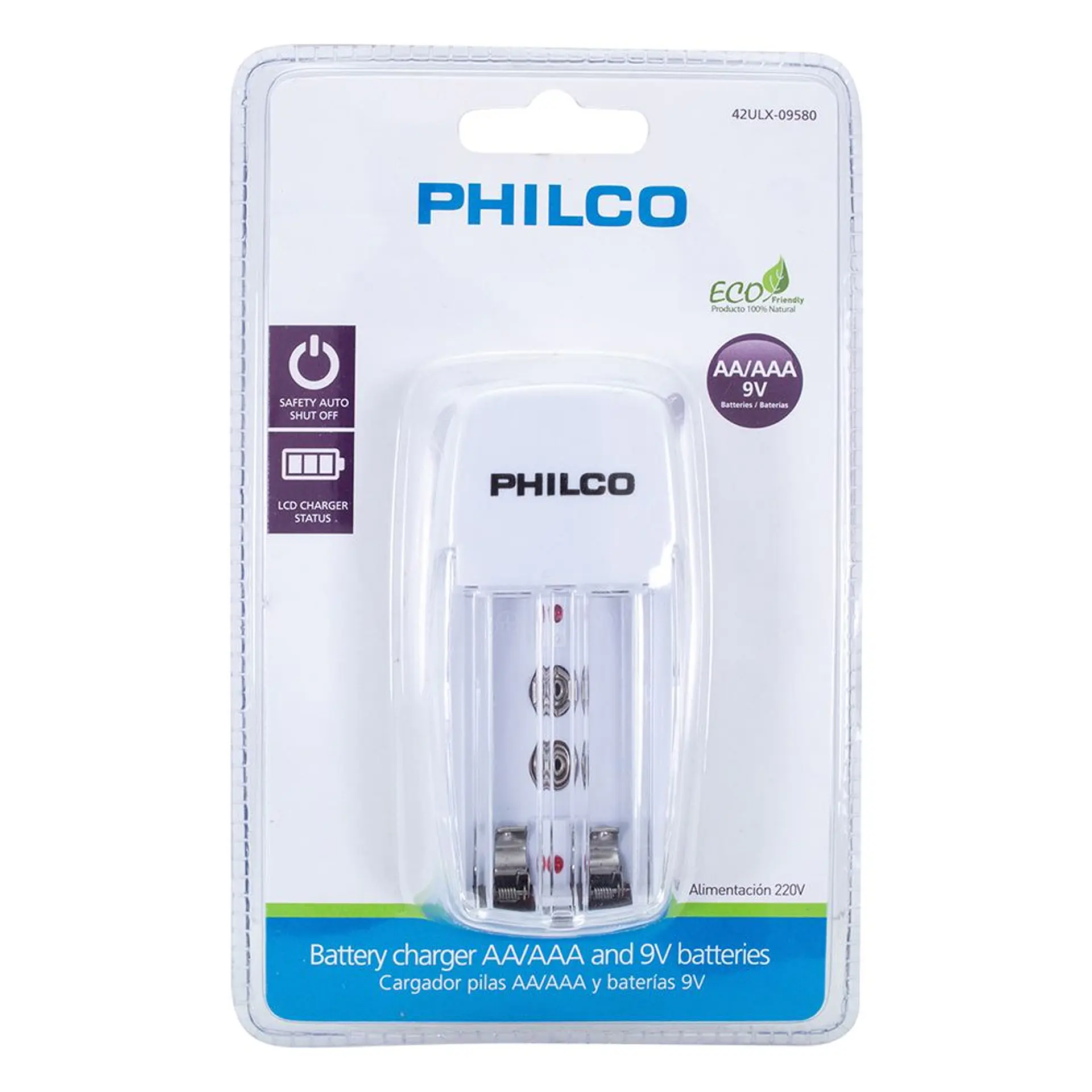 Cargador Pilas AA AAA Bateria 9v Philco 4