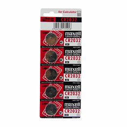 Pack 5 Pilas Cr 2032 Maxell Lithium