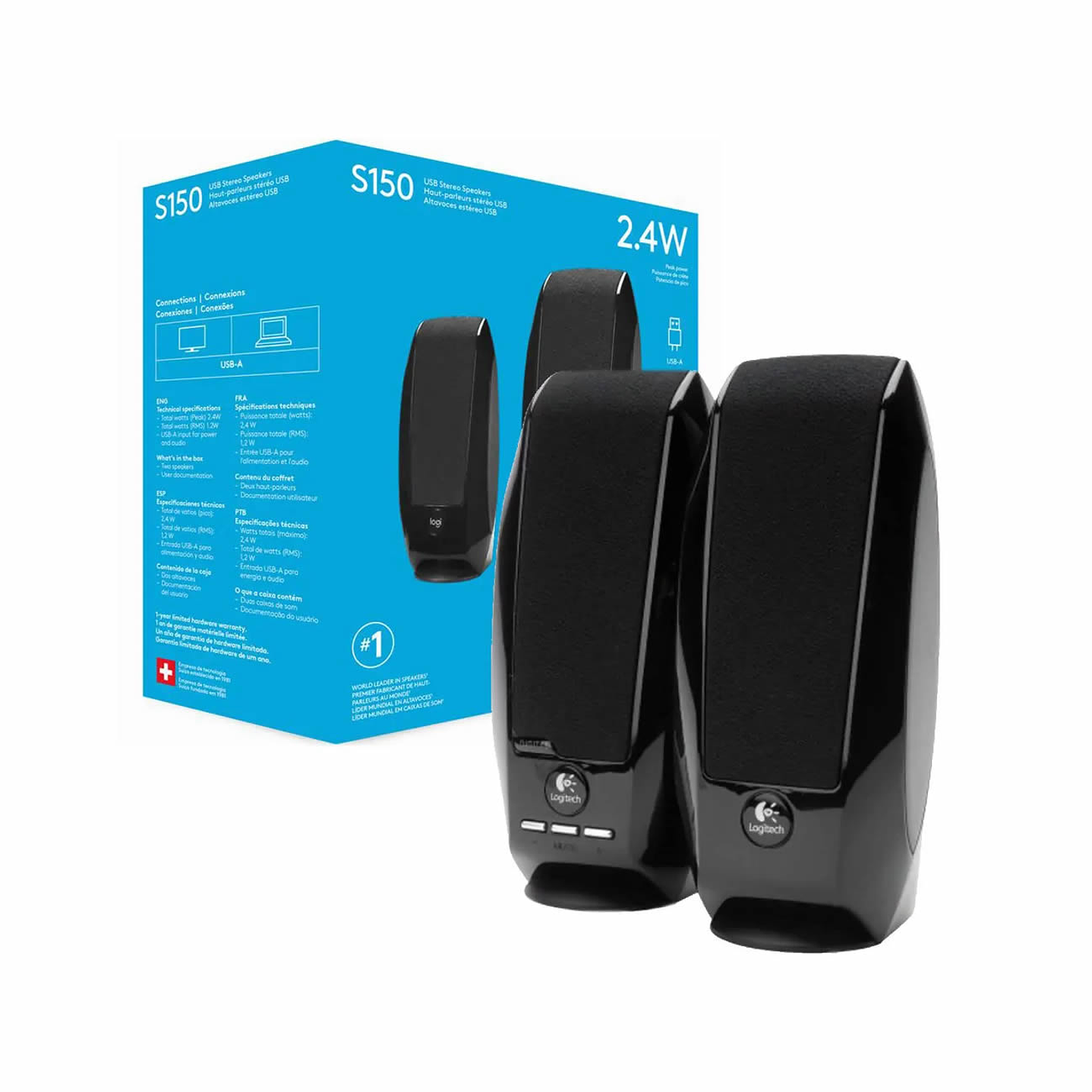 Parlantes Logitech Pc Notebook Usb 2.0 S150 2