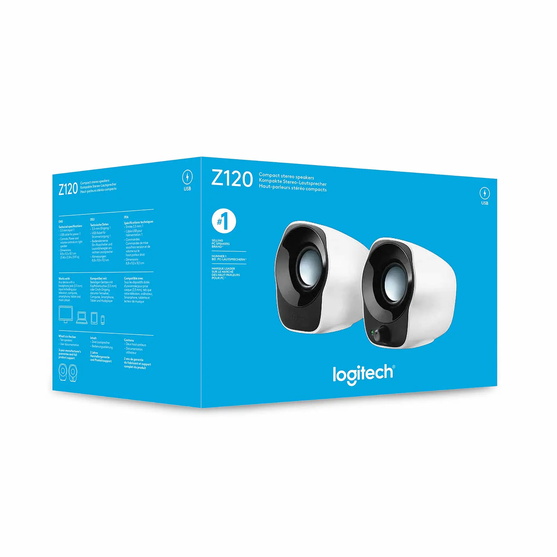 Parlante Logitech Z120 2.0 Pc Notebook Jack 3.5mm 6