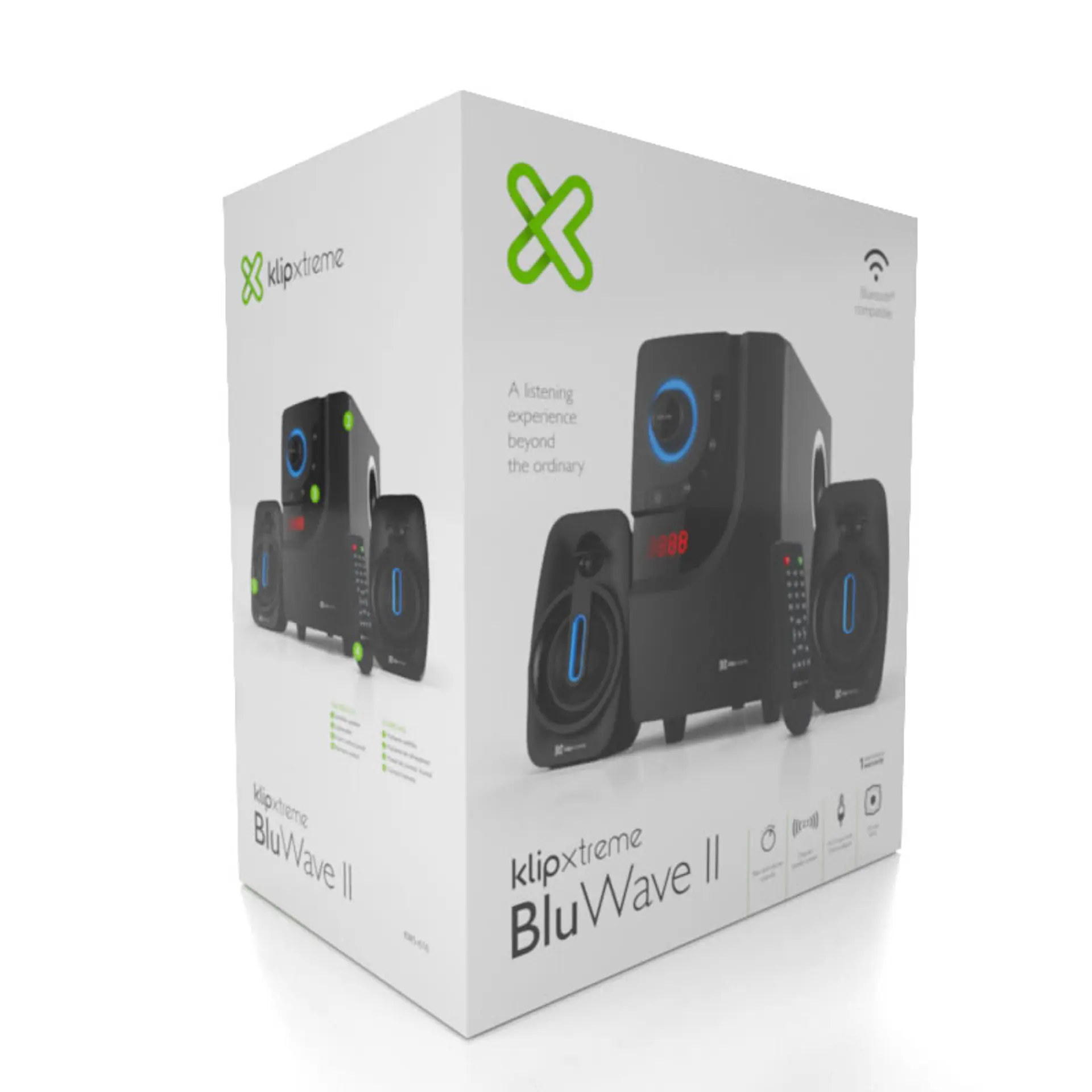 Subwoofer 2.1 Klipxtreme Bluetooth USb Sd 40w 2