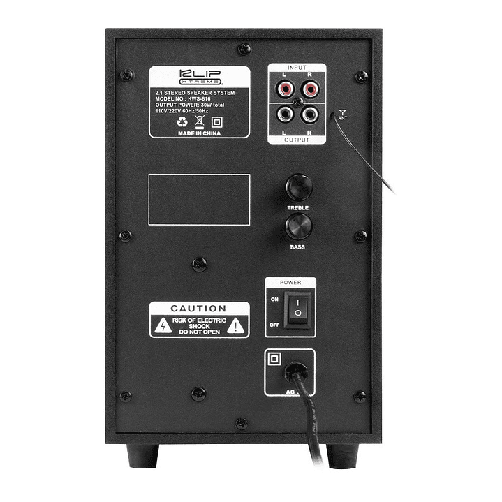 Subwoofer 2.1 Klipxtreme Bluetooth USb Sd 40w 3