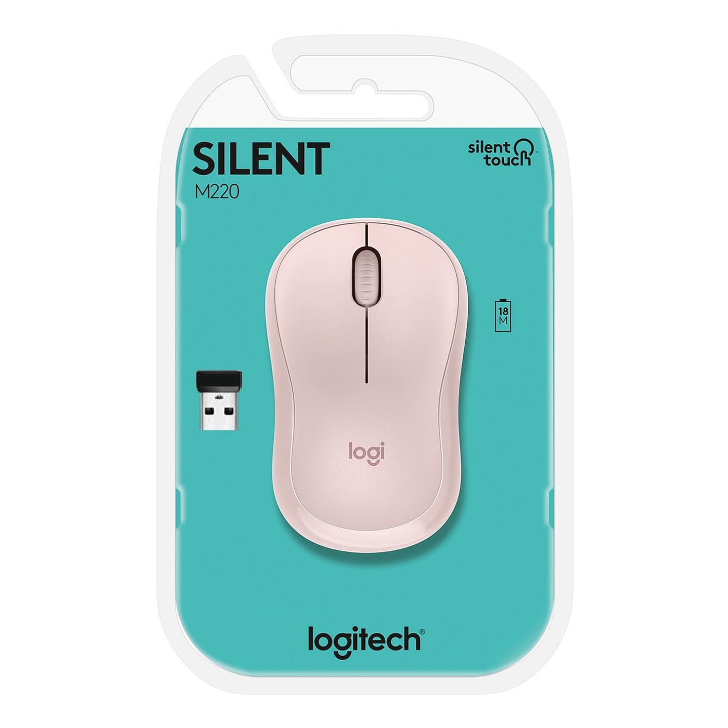 Mouse Inalambrico Logitech M220 Silent Rosa 2