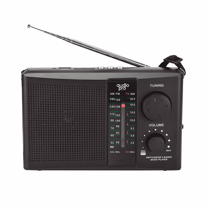 Radio Recargable Audiopro Fm/am/tv/sw 4 bandas 1