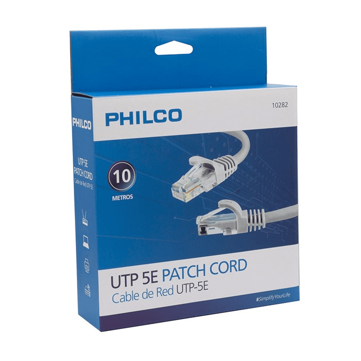Cable de Red 10 Metros Upt Cat 5e Philco 2