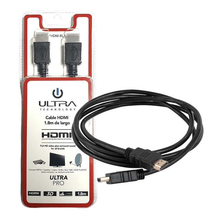 Cable HDMI Ultra 1.8mts Full HD 1.4 1