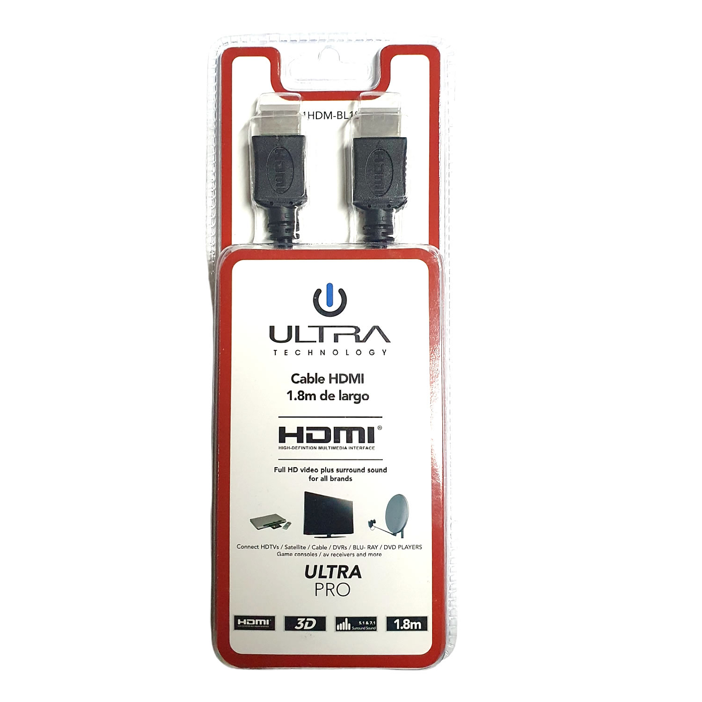 Cable HDMI Ultra 1.8mts Full HD 1.4 2