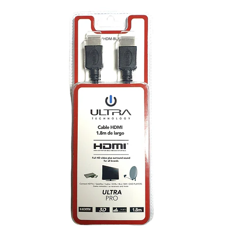 Cable HDMI Ultra 1.8mts Full HD 1.4