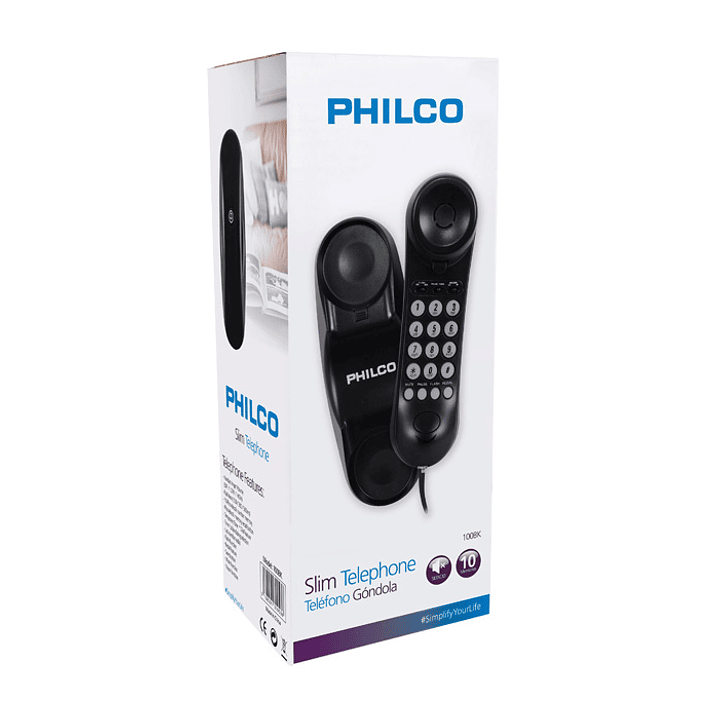 Telefono Fijo Philco Gondola Negro 2