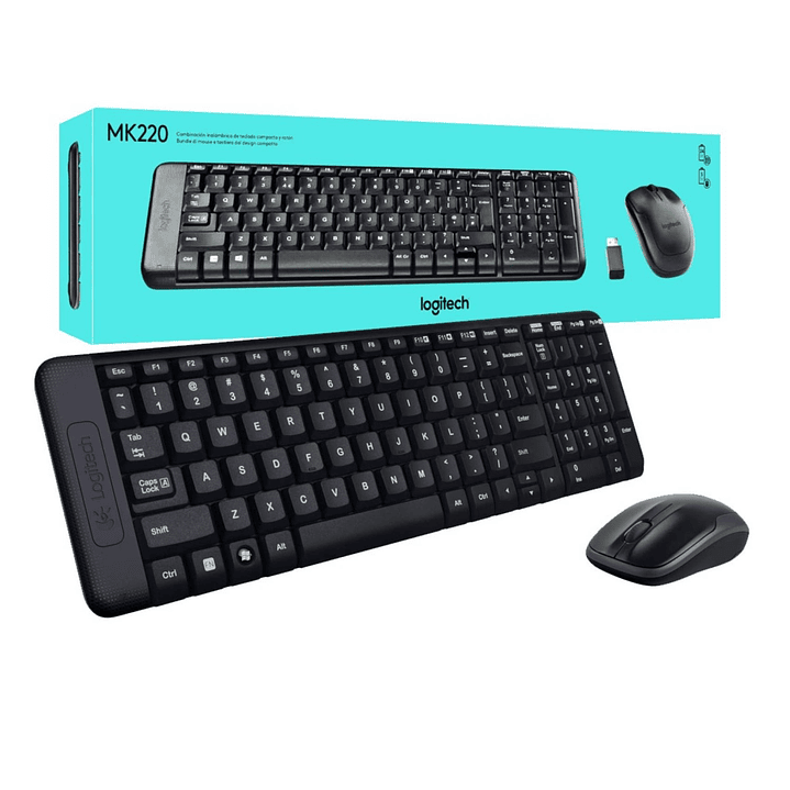 Kit Teclado y Mouse Inalambrico Logitech MK220 1