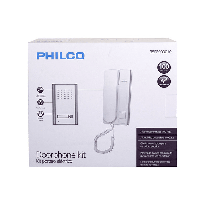 Kit Portero Electrico + Citofono Philco 2