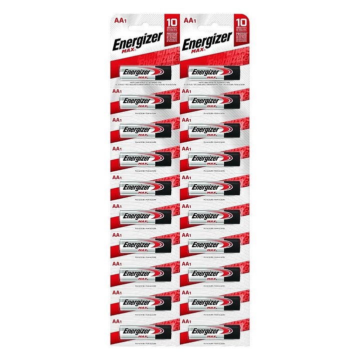 Pack 12 Pilas Energizer Max AA Alcalina Tira 1