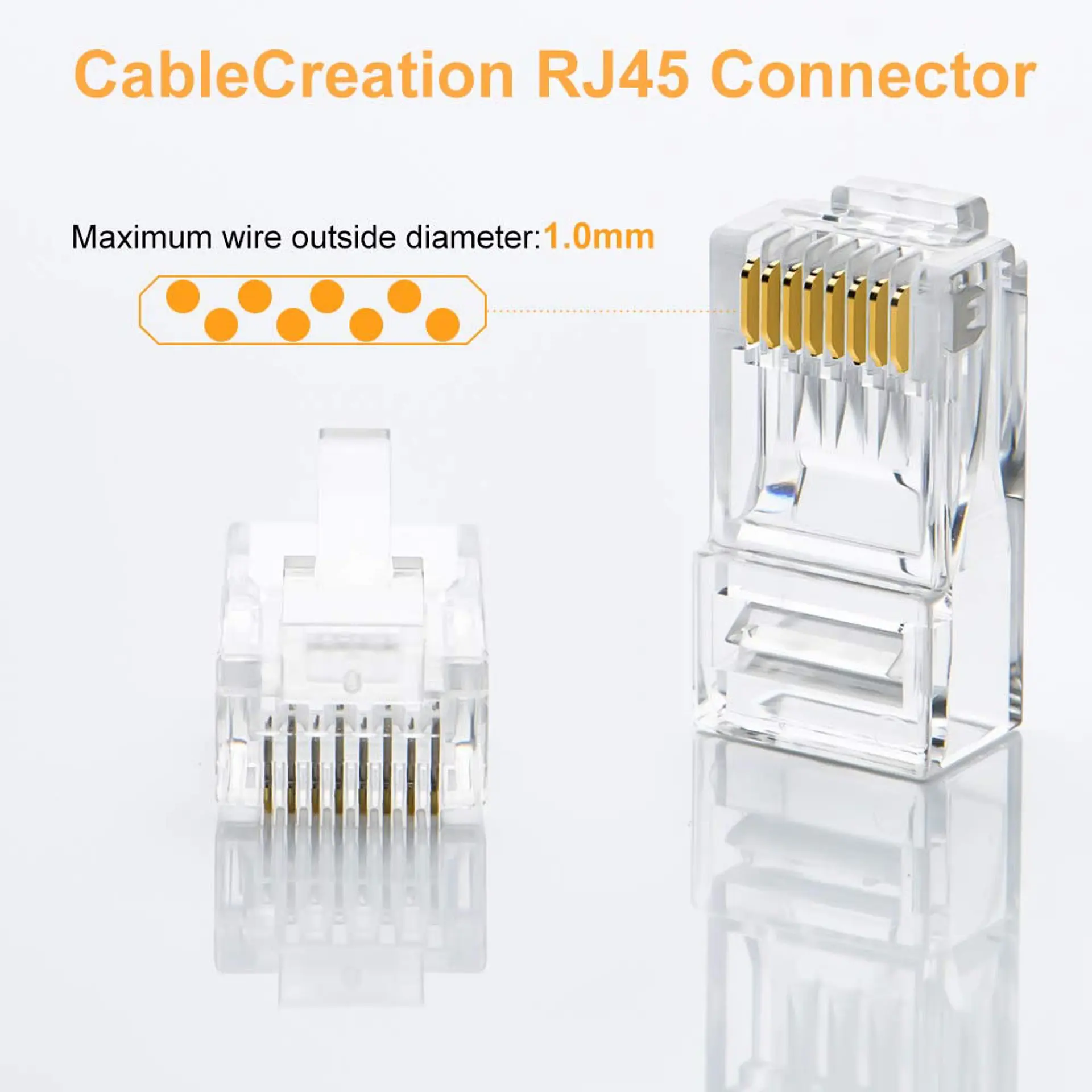 Pack 100 Conectores rj45 Terminales Red 4