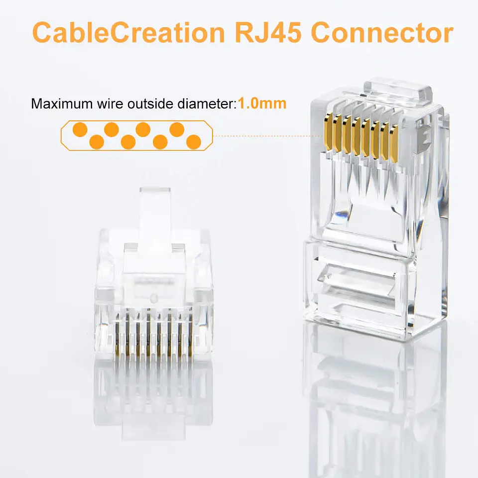 Pack 100 Conectores rj45 Terminales Red 4