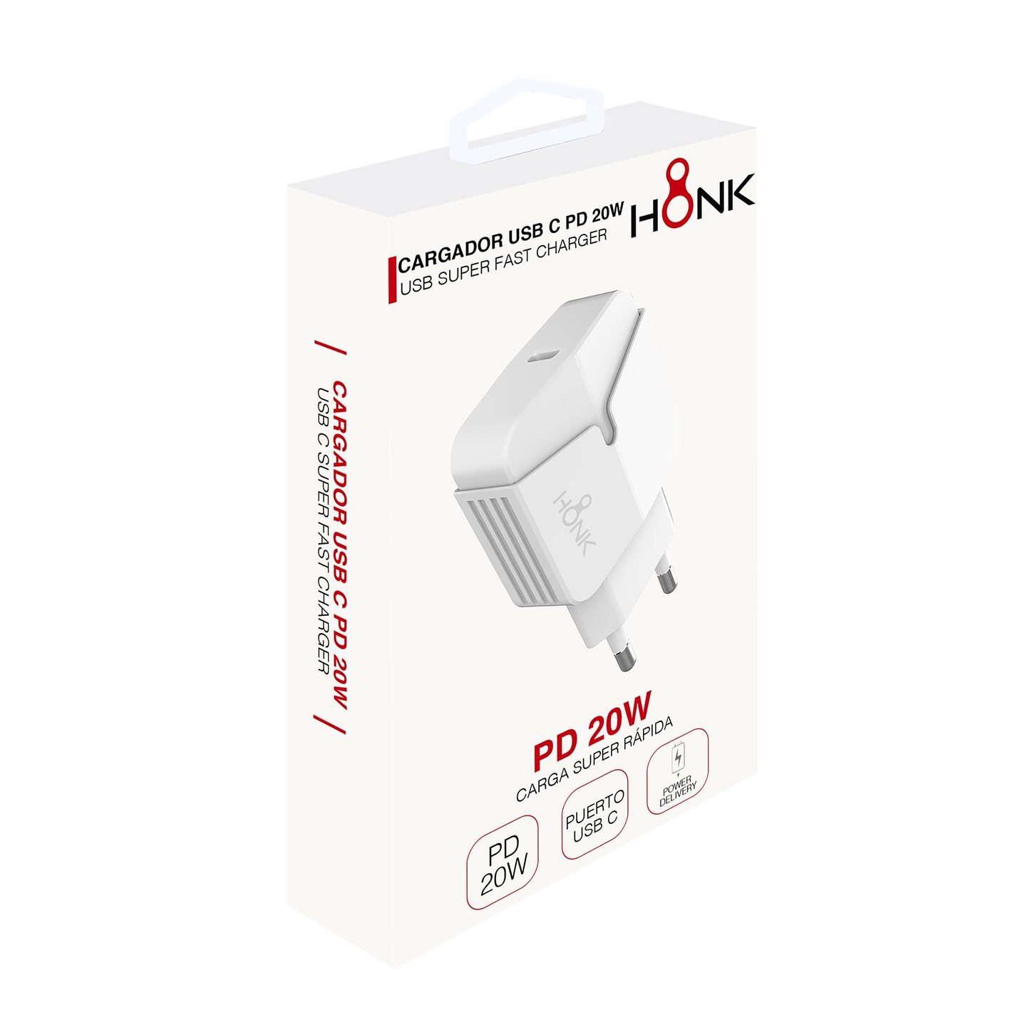 Cargador Pared Usb Tipo C Honk PD 20w 2