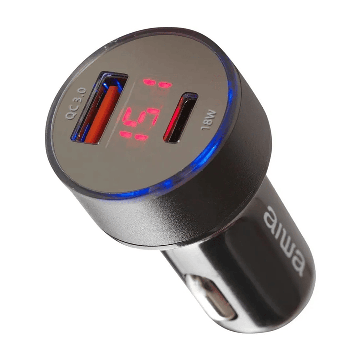 Cargador Auto Usb Celular Aiwa QC3.0 18w 1