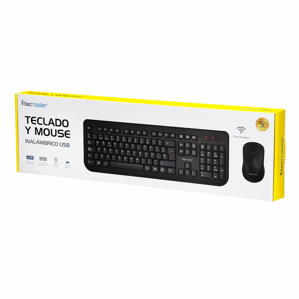 Kit Combo Teclado y Mouse Inalambrico Tecmaster 2