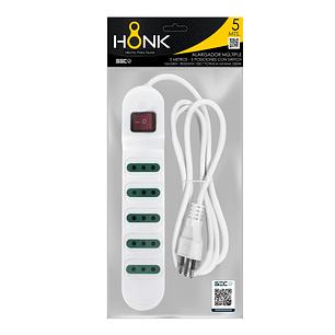 Alargador Electrico Honk 5 Mts 5Pos Switch