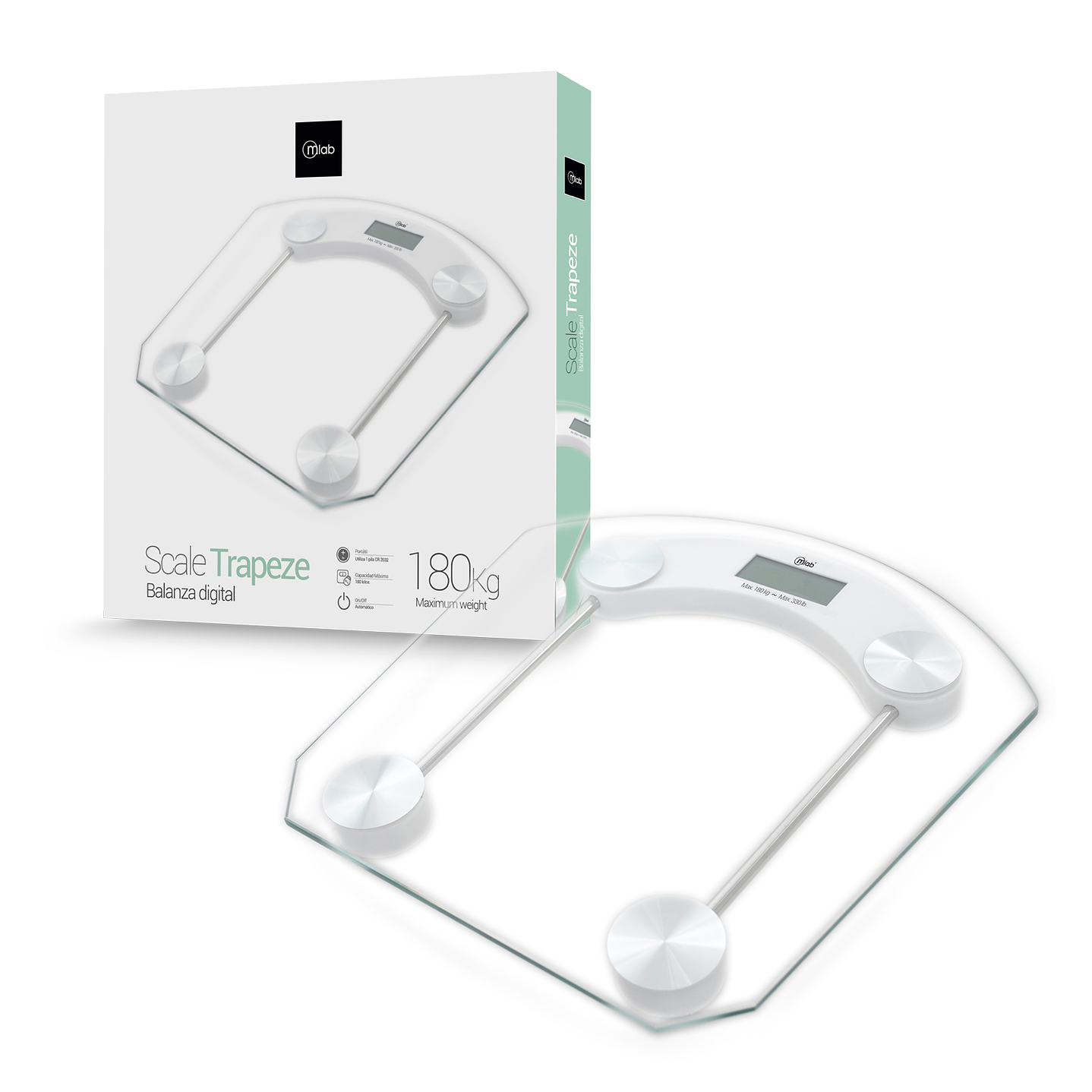 Balanza Pesa Digital Baño Cuadrada 180 Kg 2