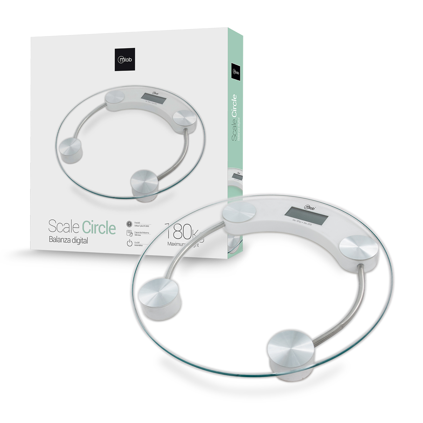 Balanza Digital Pesa De Baño Circular 180 Kg 2