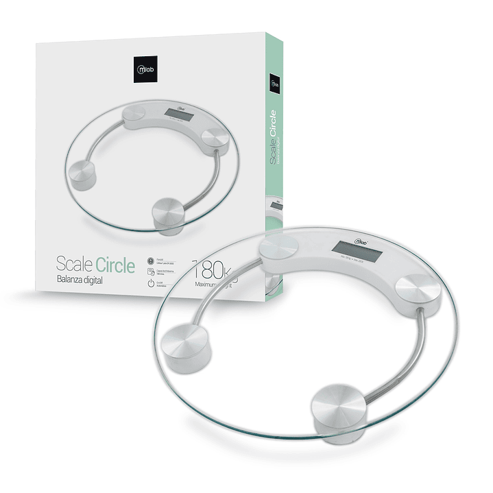 Balanza Digital Pesa De Baño Circular 180 Kg 2
