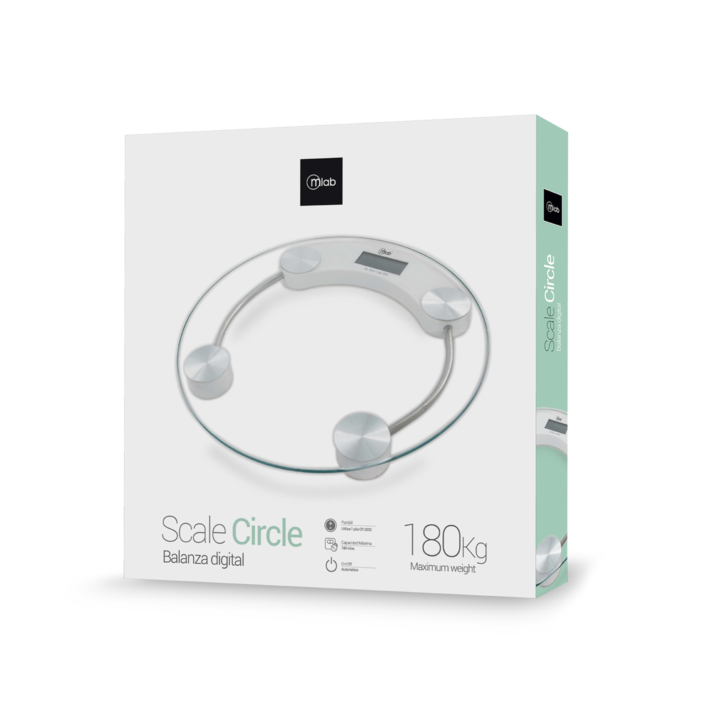 Balanza Digital Pesa De Baño Circular 180 Kg 3