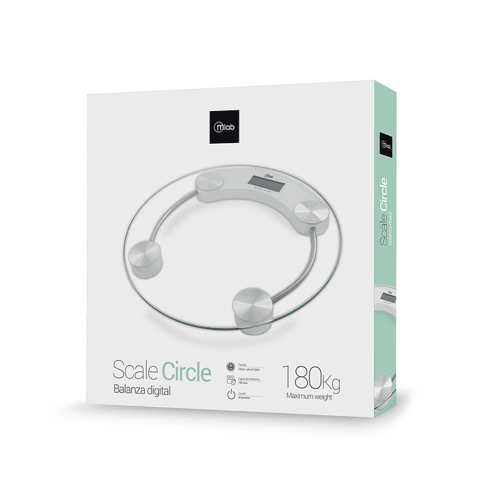 Balanza Digital Pesa De Baño Circular 180 Kg 3