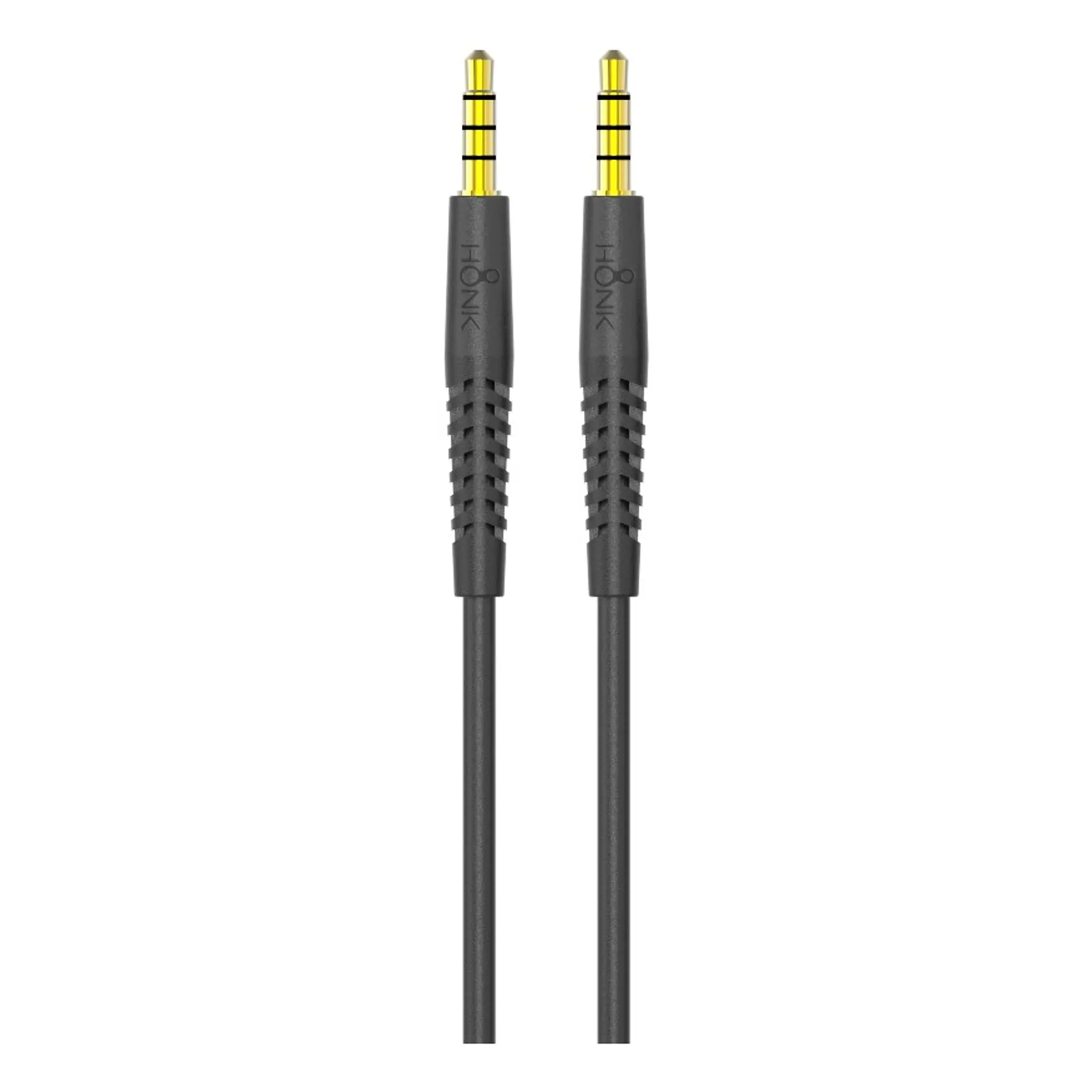 Cable Auxiliar 1.2mt Honk Jack 3.5 Plug Negro 4p 1