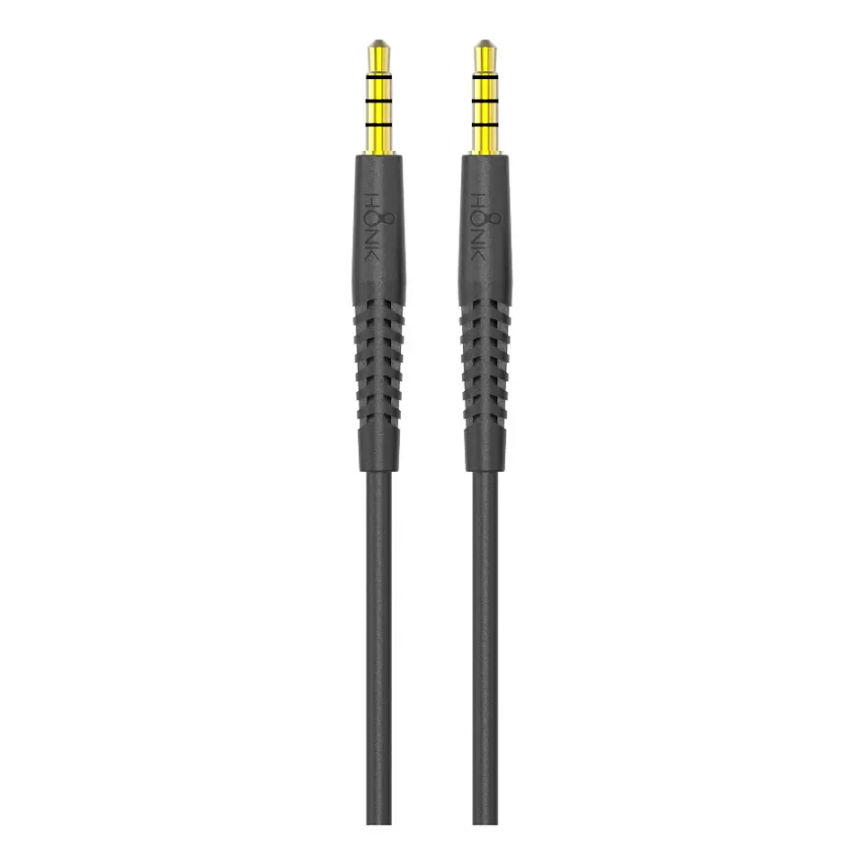 Cable Auxiliar 1.2mt Honk Jack 3.5 Plug Negro 4p 1