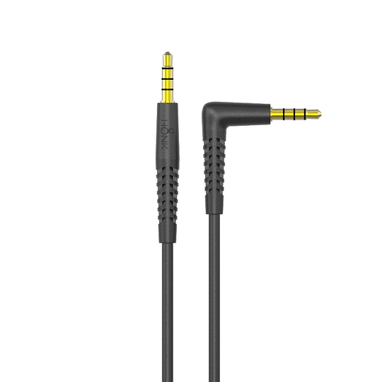 Cable Auxiliar 1.2mt L Honk Jack 3.5 Plug Negro
