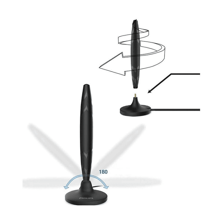 Antena Philips TV digital HDTV SDV1230 4en1 3