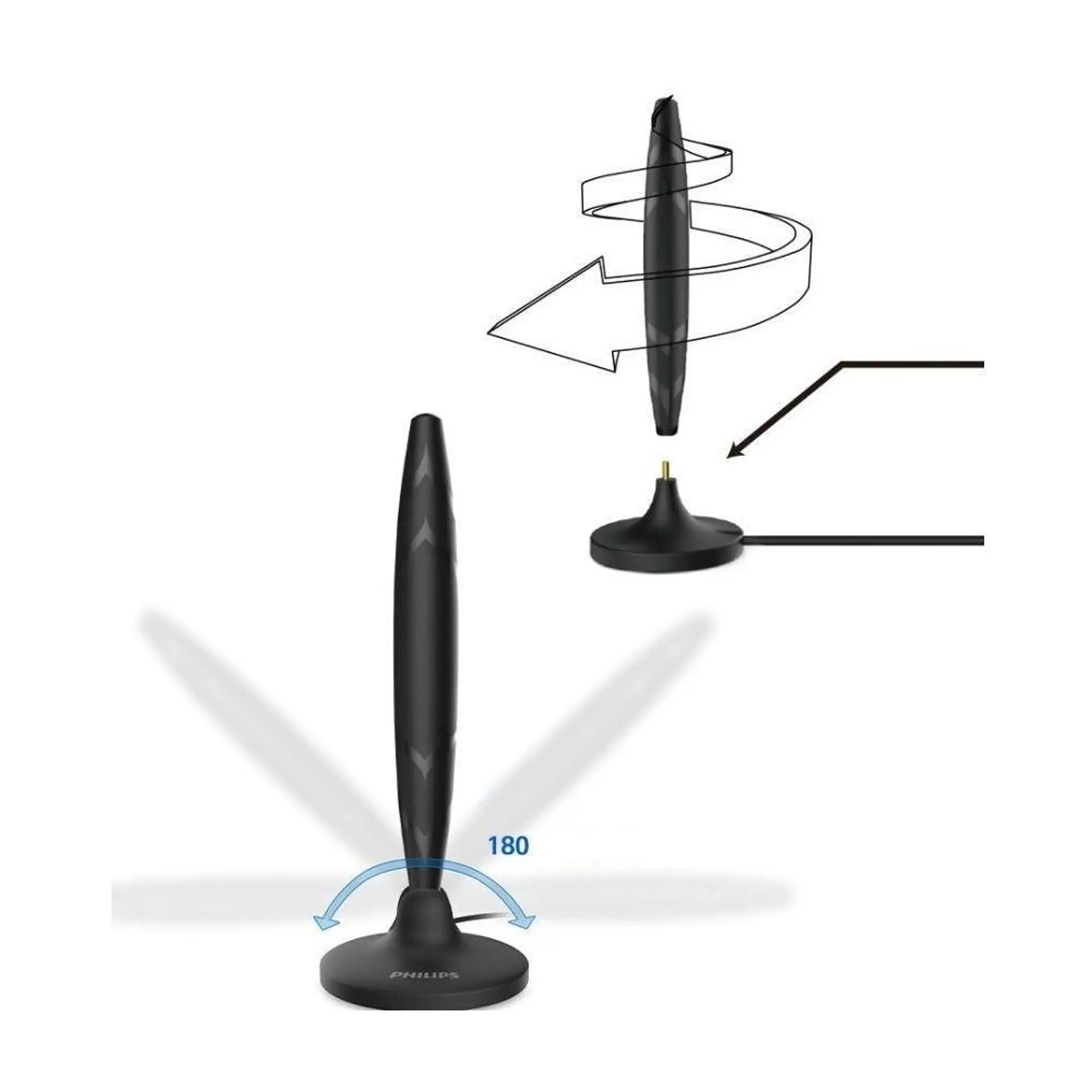 Antena Philips TV digital HDTV SDV1230 4en1 3