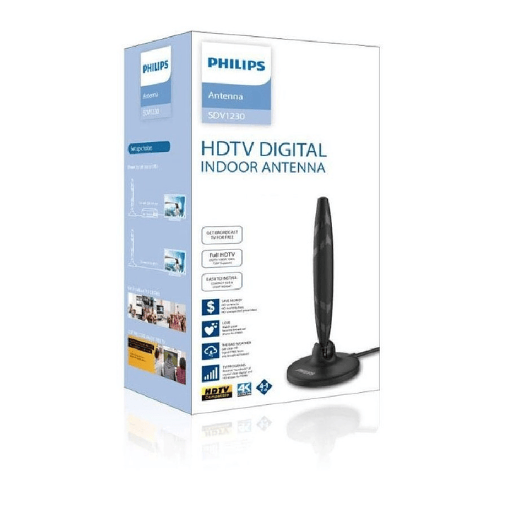 Antena Philips TV digital HDTV SDV1230 4en1 4