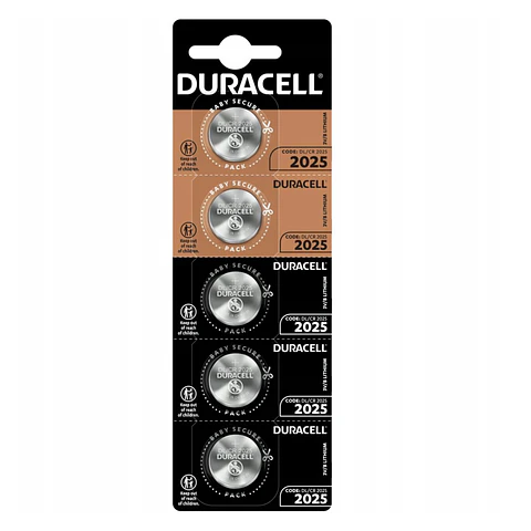 Pack 5 Pilas Cr 2025 Duracell Lithium