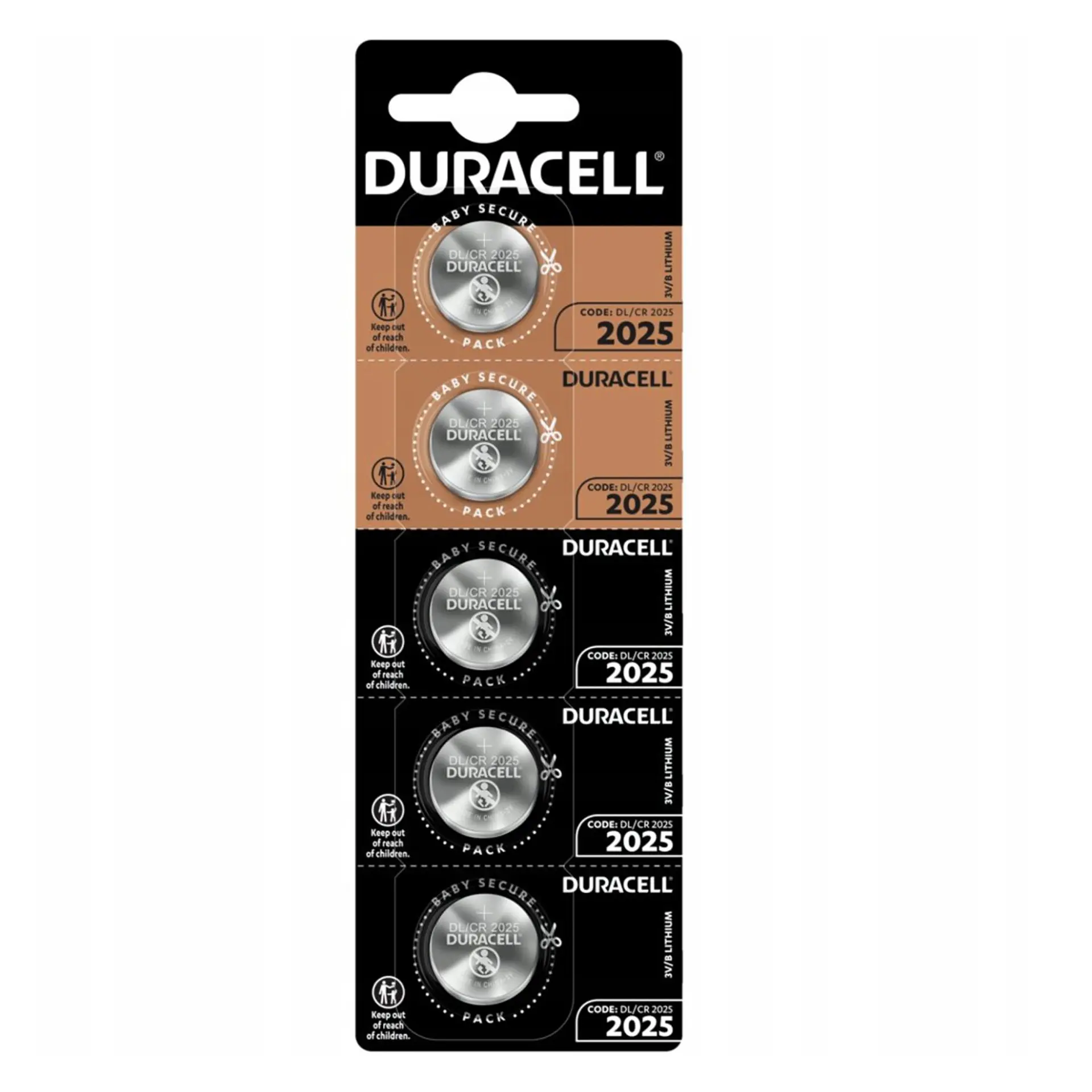 Pack 5 Pilas Cr 2025 Duracell Lithium 1