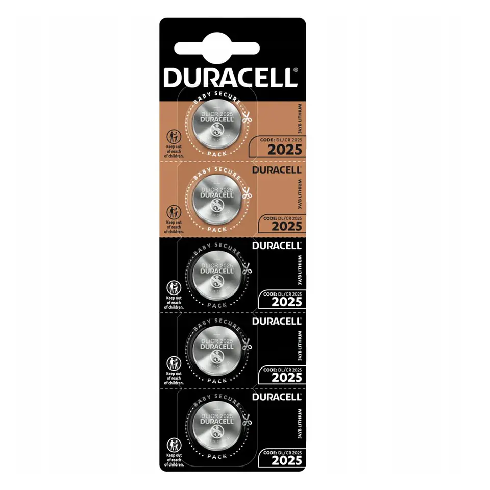 Pack 5 Pilas Cr 2025 Duracell Lithium 1